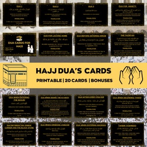 Hajj/Umrah Duas Printabl, carte Dua Umrah, carte Dua stampabili, Umrah Duas digitale, guida di Umrah, libro di Umrah, Duas per Umrah, flashcard Umrah
