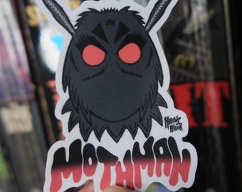 MOTHMAN matte vinyl sticker