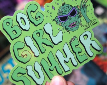 BOG GIRL SUMMER glossy vinyl sticker