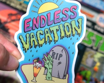 Endless vacation -RIP -  Zombie Ramones sticker