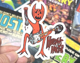 ハロウィンカボチャ悪魔ゾンビスキンギターステッカー