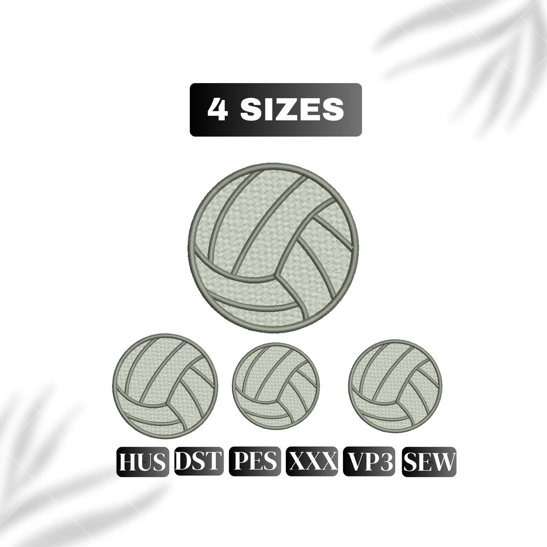Volleyball Embroidery Design Volleyball Fill Embroidery Etsy