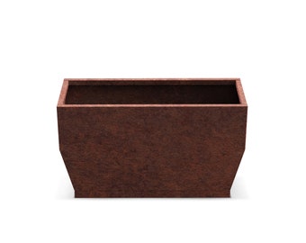 Corten Steel Long Box Planter - Großer rechteckiger Übertopf - Allwetter - Outdoor - Modern Outdoor Dekor