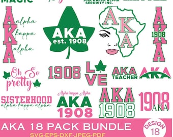 AKA Png, AKA Svg, AKA Letters Svg, Alpha Kappa Alpha Sorority Svg, Greek Alphabet Png, Greek Letters Cricut, Large Greek Letters Png