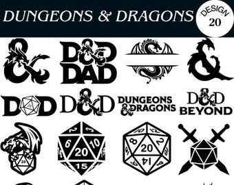 Dungeons and Dragons svg, D&D Logo, DnD Logo, Dungeons and Dragons Icon, DnD icon, DnD Shirt, Dungeons and Dragons shirt, Cricut svg, svg