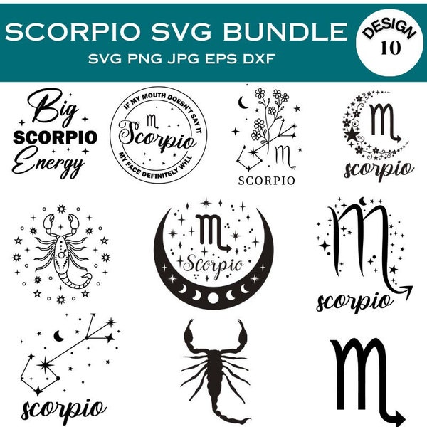 Scorpio Svg, Scorpio Necklace, Scorpio Gifts, Zodiac Svg, Cancer Svg, Leo Svg, Mystical Svg, Virgo Svg, Gemini Svg, Zodiac Sign Svg