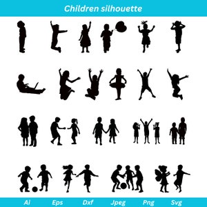 Kinder Silhouette, Kinder svg, Kinder Silhouette, Kinder svg, Kinder Clipart, Baby svg, Familie svg, Kinderschnittdatei, Kinder png