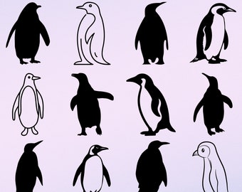 Penguin SVG Cut File, Animals Clipart (Digital Download)