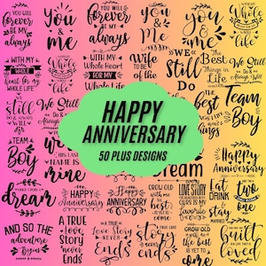 Anniversary Icons, Anniversary Svg Bundle, Anniversary Cut Files, Anniversary Dxf, Png, Eps, Anniversary Cricut, Cute Anniversary Clipart