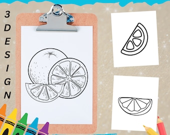 Fruit Coloring Book for Kids, Printable Pages (Instant Download)