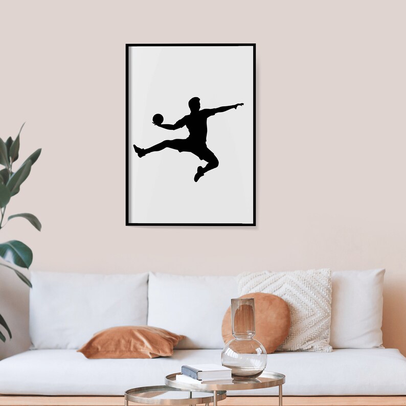 Handball Player Silhouette SVG: Sports Clipart Vector (digital Download ...