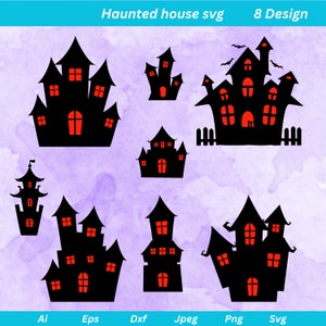 Haunted House svg Bundle, Haunted House svg, Cut Files for Cricut, Halloween Clip Art, Haunted house cut file, haunted house png, halloween