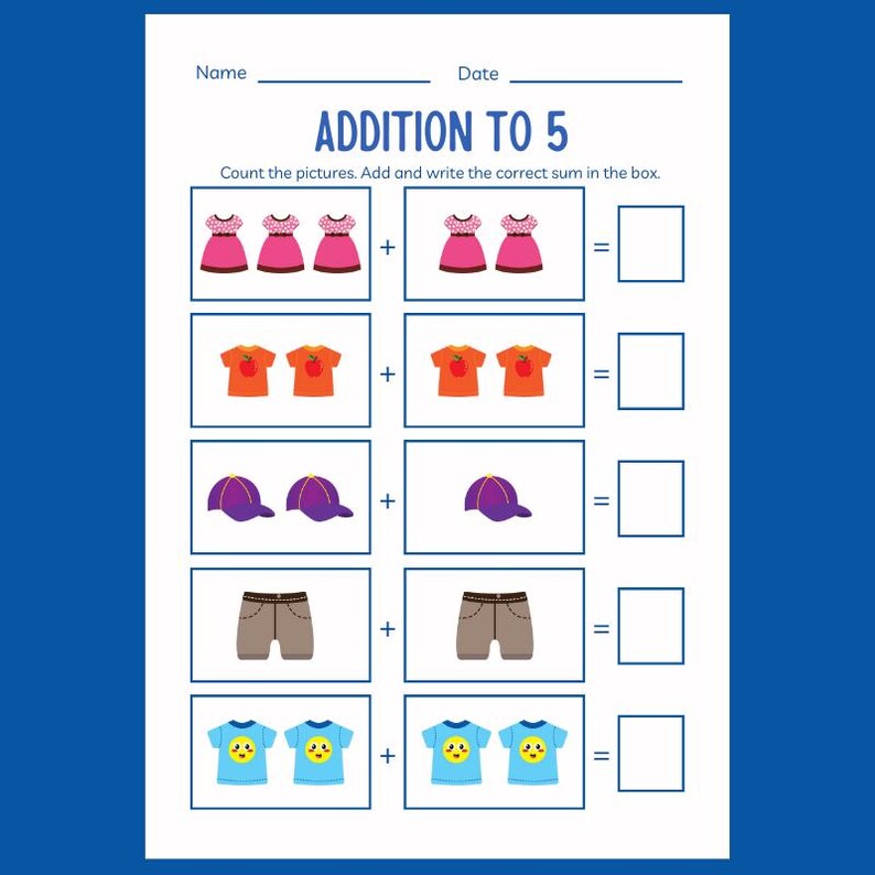 20 Printable Additition Fill in the Blanks Worksheets for Kindergarten ...