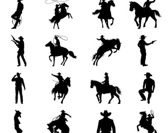 Cowboy Svg Bundle, Cowboy Svg, Cowgirl Svg, Cowboy Silhouette, Horse Svg, Rodeo Svg, Cowgirl Silhouette, Cowboy hat svg, Cowboy png