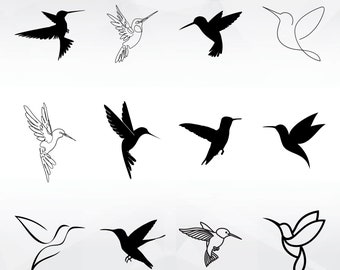 Hummingbird SVG, Bird Svg, Hummingbird Clipart, Hummingbird vector, flying bird, birds silhouette, cut file cricut, birds png
