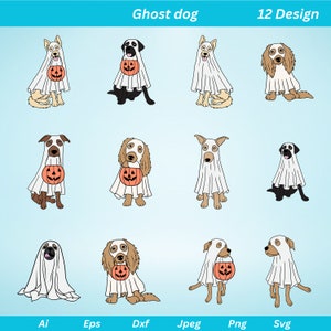 Ghost Dog Halloween Svg, Halloween Dog, Сute ghost dog svg, Ghost Dog Retro Spooky Season Svg, ghost svg, hallowen ghost, Ghost Dog Breeds