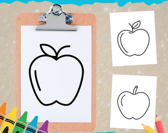 Fruit Coloring Book for Kids, Printable Worksheet (Instant Download)