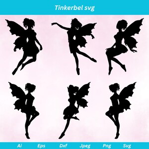 Tinkerbell svg, imágenes prediseñadas de Tinkerbell, silueta de Tinkerbell, png de Tinkerbell, vector de Tinkerbell, archivo de corte de Tinkerbell, svg de hadas, imágenes prediseñadas de hadas