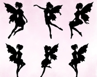 Tinkerbell Silhouette: Fairy SVG, PNG, Clipart (Digital Download)