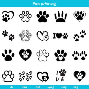 Dog Paw svg, Paw Svg, Dog Foot Print, Dog Paw clipart, Dog Paw silhouette, Animal svg, Animal Paw svg, dog svg, bitbull svg, Dog Paw png