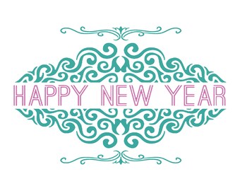 Happy New Year 2024 SVG: Holiday Vector Graphics (Digital Download)