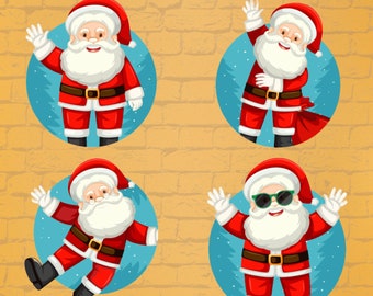 Santa Claus SVG: Christmas Tree Vector Graphics (Digital Download)