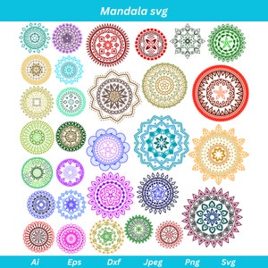 Mandala svg Bundle, Mandala svg, mandala flower svg, mandala clipart, mandala cricut, mandala cut file, mandala silhouette, mandala vector