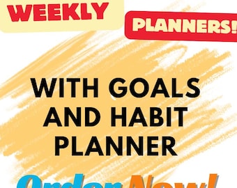 Undated Daily and Weekly Planner,INSPIRATIONAL DAILY PLANNER,Undated goal setting diary,habit-tracking,to do lists Personalised planner/gift