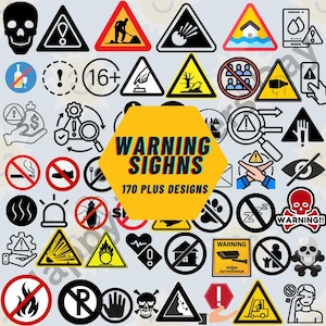 Street & Warning Signs SVG Bundle: Road, Car, Traffic Designs (Digital Download)