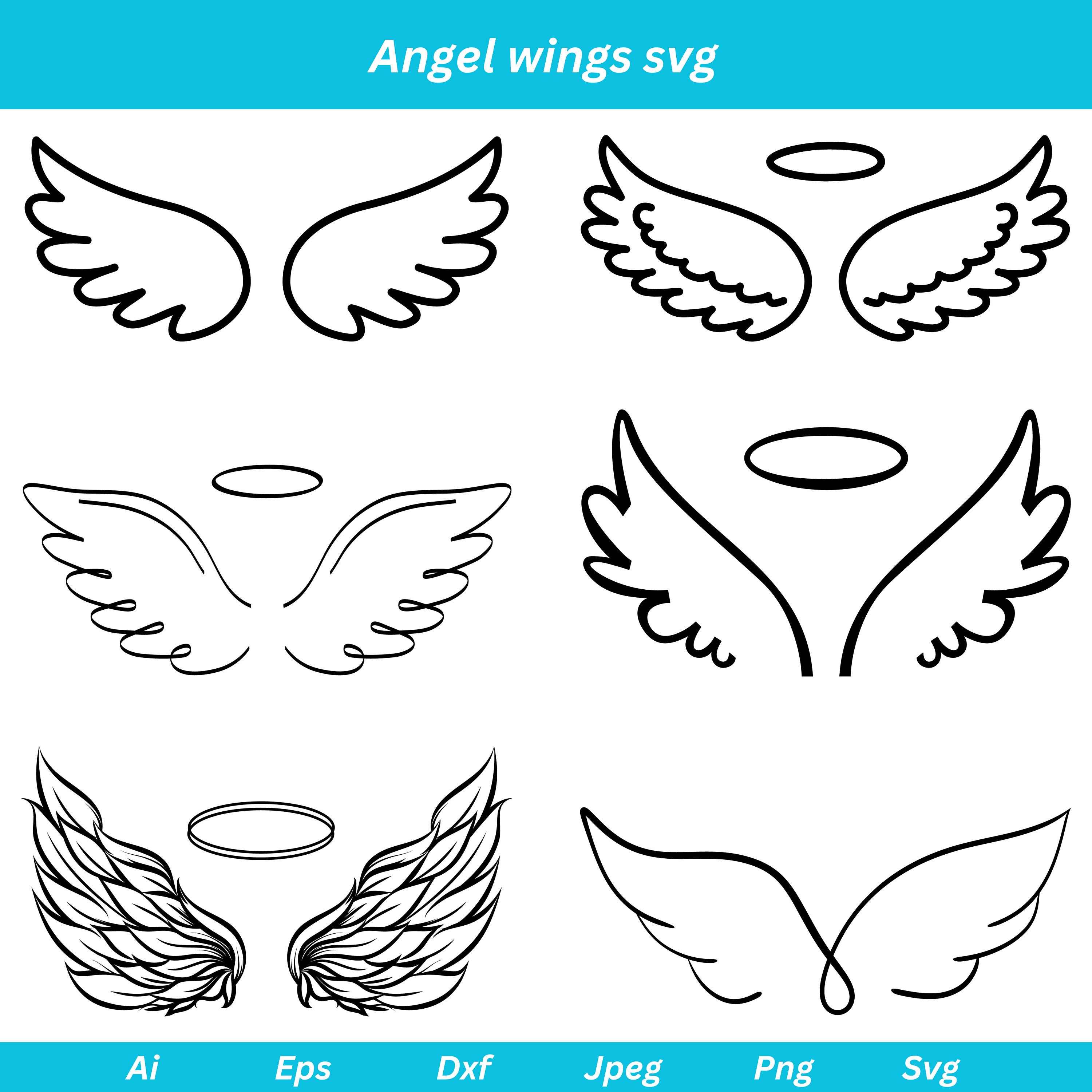 How To Draw Simple Angel Wings