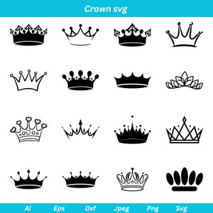Crown Svg bundle, Crown Svg, Royal Crown svg, Queen Crown svg, Princess Tiara Svg, Princess Crown Svg, Crown Vector, Crown Clipart