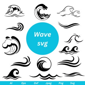 Wave svg, Ocean Waves svg, Sea Waves svg, wave clipart, wave silhouette, wave cut file, Waves Svg, Beach Svg, Waves Silhouette, waves png