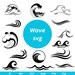 Wave Svg, Ocean Waves Svg, Sea Waves Svg, Wave Clipart, Wave Silhouette ...