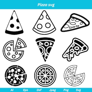 Pizza svg, Pizza Slice svg, Pizza t-shirt, pizza outline, pizza cut file, pizza silhouette, pizza vector, fastfood svg, pizza clipart