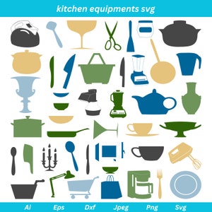 Kitchen Equipment Svg, Kitchen Utensil Svg, Kitchen Svg Bundle, Kitchen Svg, Kitchen clipart, Kitchen Utensils Vector, Kitchen Tools Svg