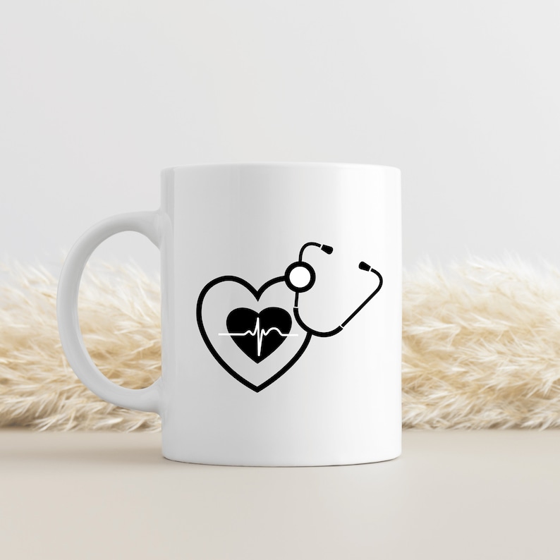 Stethoscope Svg, Stethoscope Heart Svg, Doctor SVG, Heart Stethoscope