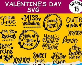 Valentine SVG Bundle: Love & Heart Designs (Digital Download)