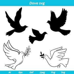 Dove svg, dove vector, dove cut file, dove silhouette, dove clipart, birds svg, pigeon svg, pigeon clipart, pigeon silhouette, birds clipart