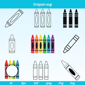 Crayon Svg, Crayon Wrapper Svg, Crayon silhouette, Crayon cut file, Halloween Crayon Svg, Crayon Costume Svg, Back to School Svg, Crayon png