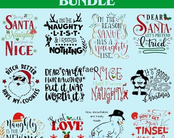 Funny Christmas SVG Bundle, Ornaments, Cricut (Digital Download)