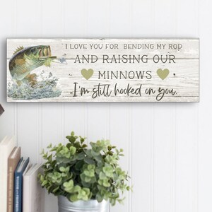 I love you sign from fisherman for the mother of his &#39;minnows&#39; - Perfect gift!