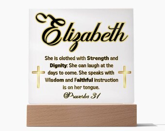 Personalized Proverbs 31 plaque- For the inspirational woman in your life