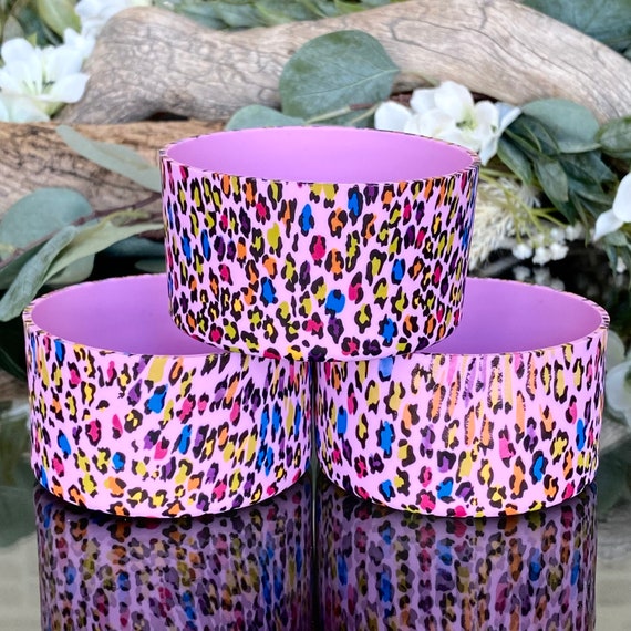 Rainbow Leopard Boot for Stanley,simplemodern,brumate,owala,yeti,swig  Tumbler Cup Accessories Silicone Boot Cover Tumbler Boot Sleeve 