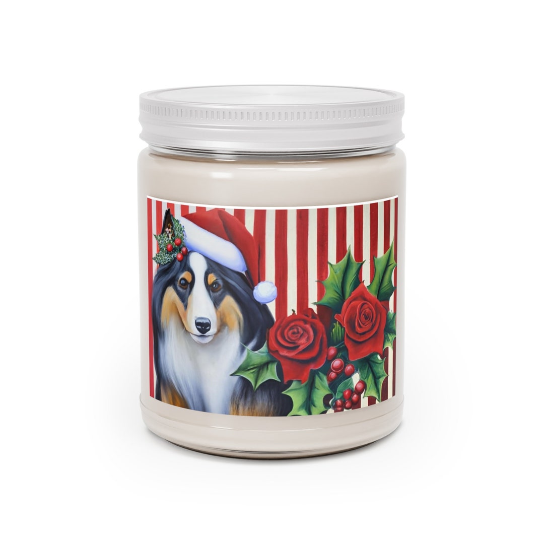 Dog Breed Candle Sheltie Tri Christmas Etsy