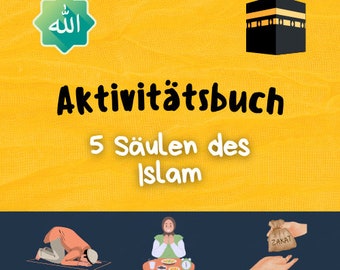 Islamic Activity Workbook 5 Pillars of Islam, Islamic Book Kids, Preschool Activities, Montessori Materials, Digital