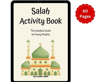 Salah Activity Book Printable, Interactive Salah Learning Activity for Kids, Muslim kids Activity, Islamic Worksheets