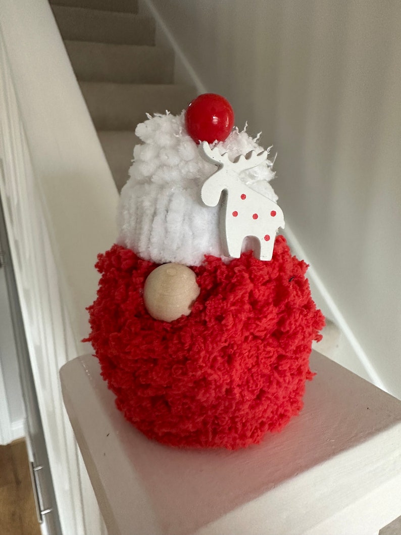 Xmas Red Pom Pom Gonk Etsy UK
