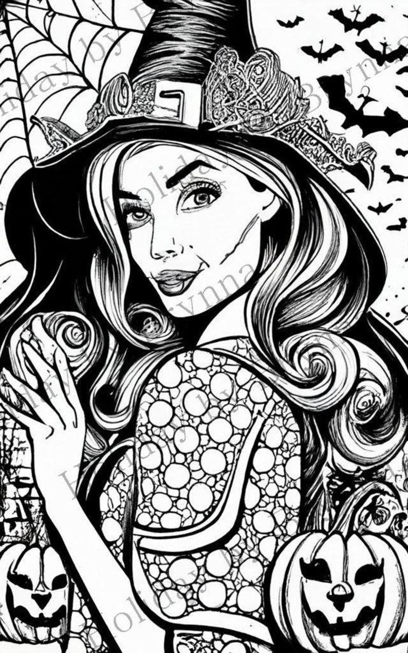 Printable Enchanting Barbie Witch Coloring Page 5 - Etsy