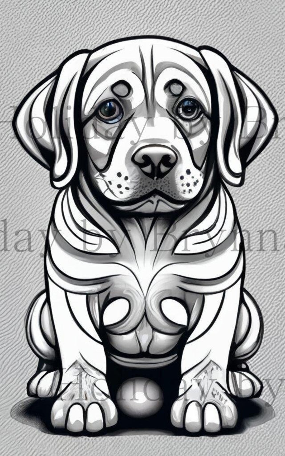 Printable Labrador Retriever Puppy Coloring Page PDF - Etsy