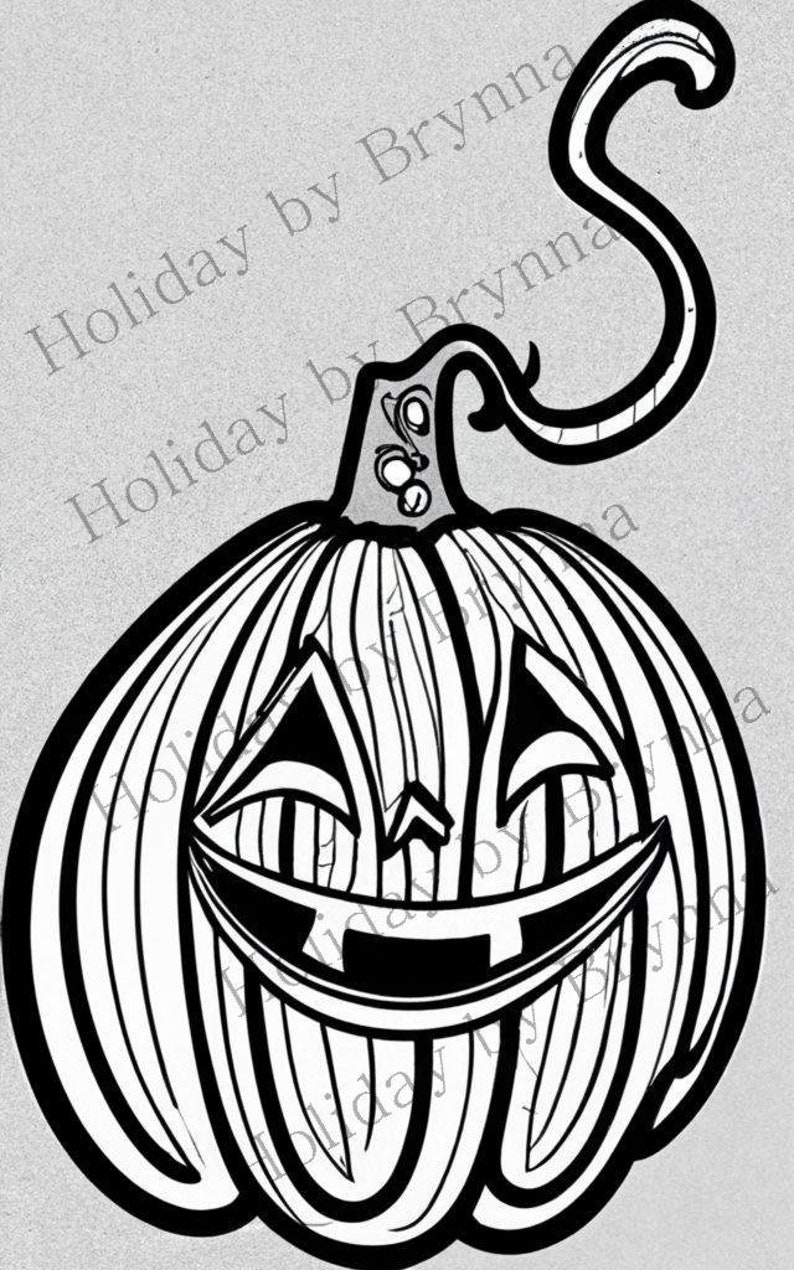 Printable Spooky Jack-o-lantern Coloring Page - Etsy